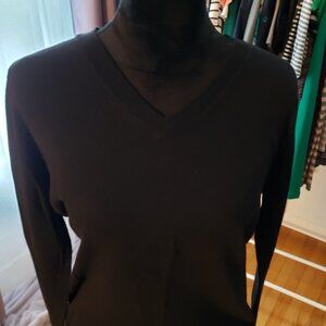 V-Necked, Black Sweater